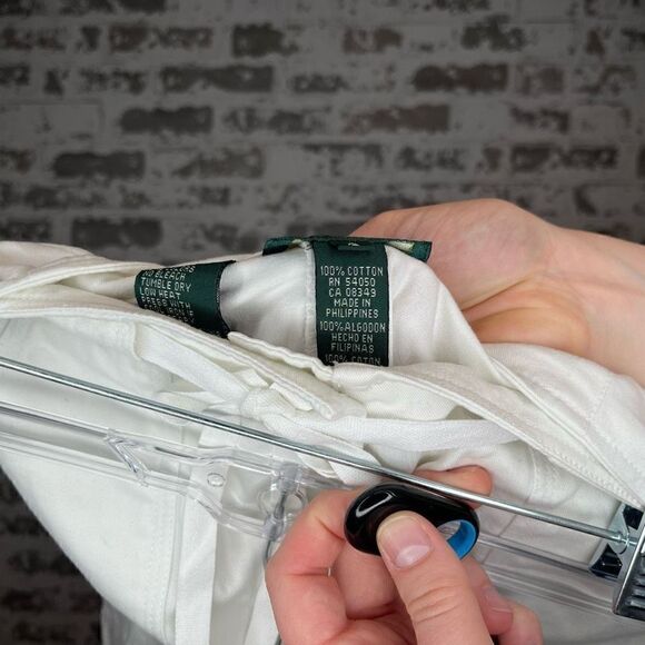 Lauren Ralph Lauren | women green label white cargo cotton shorts bermuda - Picture 3 of 13